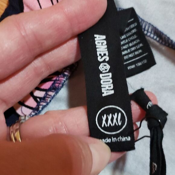 Navy Floral Pocket Skirt, XXXL - Picture 4 of 5